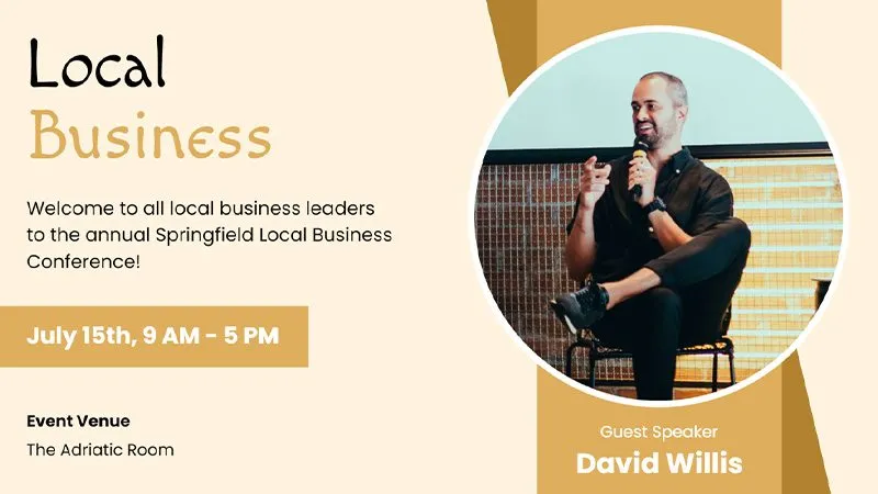 Digital Signage Template Business Conference Landscape 2