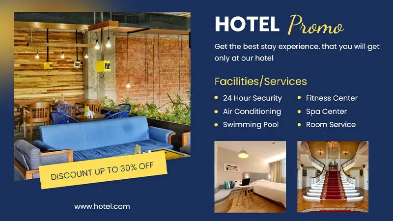 Digital Signage Hotel Promo Template Landscape 2