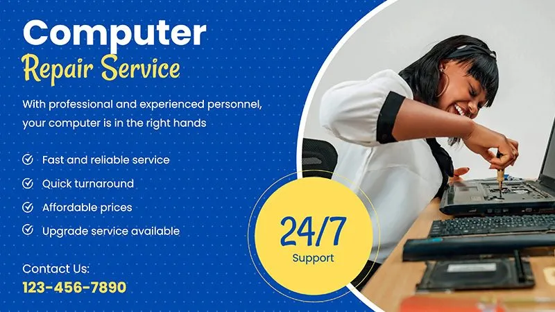 Digital Signage Retail Service 01 Landscape Template