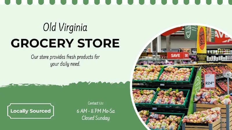 Digital Signage Grocery Store Template Landscape 1