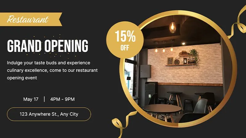 Digital Signage Grand Opening Template Landscape 1