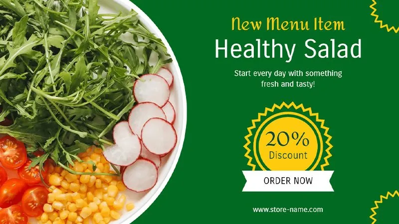 Digital Signage Food Court Landscape Template 1