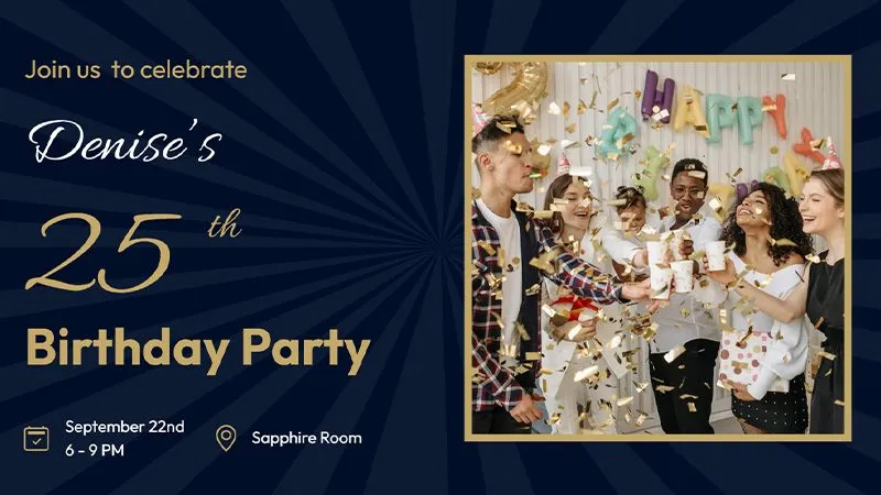 Digital Signage Hotel Party Landscape 1 Template