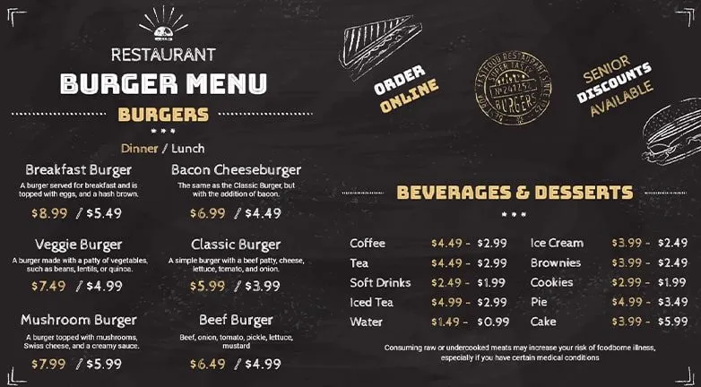 Mvix Restaurant Signage Burgers Landscape 1