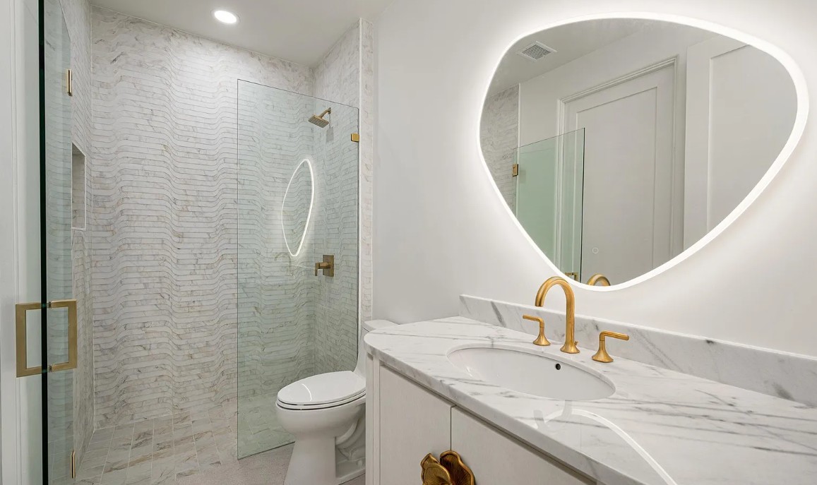 Turquoise Powder Room - After