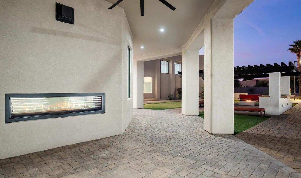 Turquoise Double-Sided Firepit - After