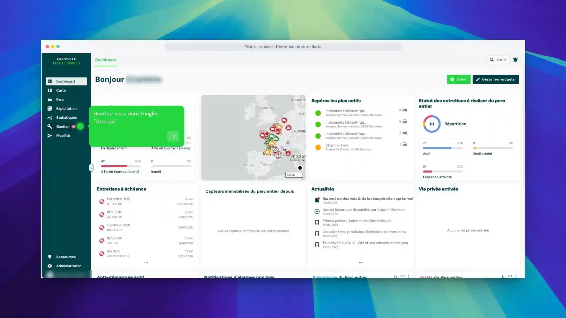 Pilotez les plans d'entretien de votre flotte