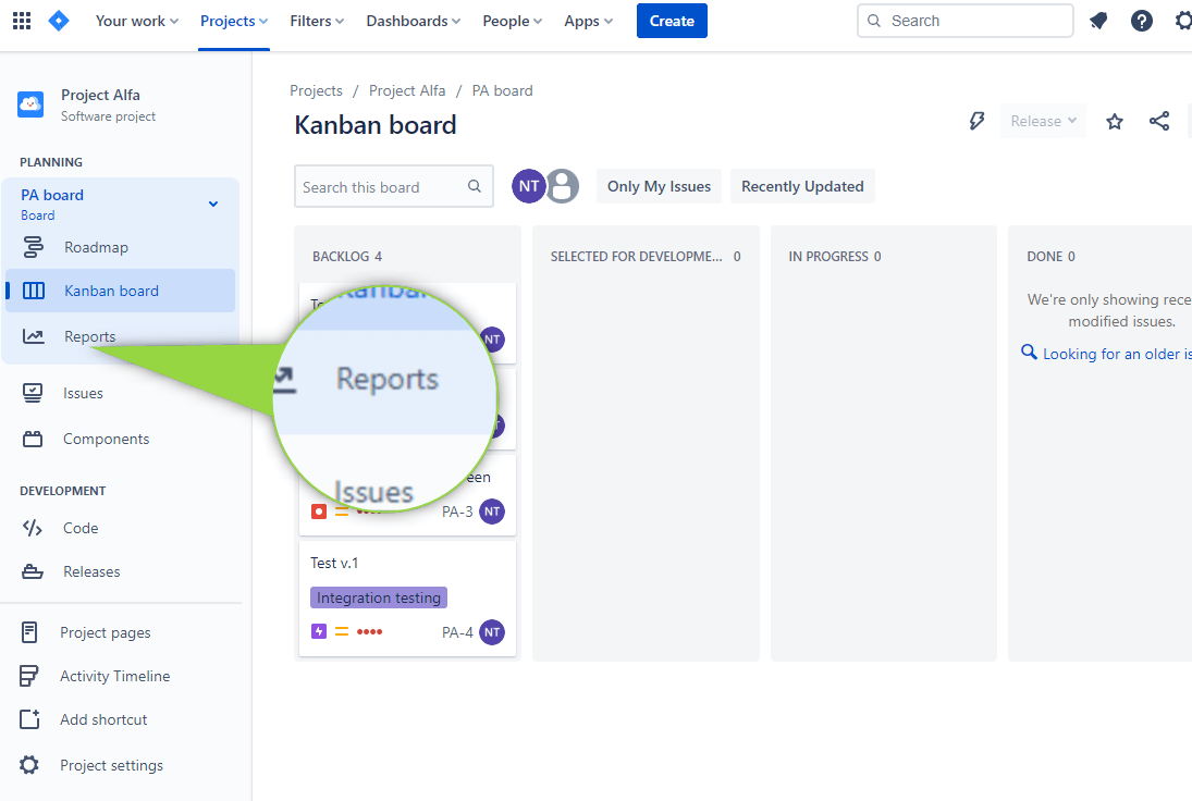 Reports in Jira