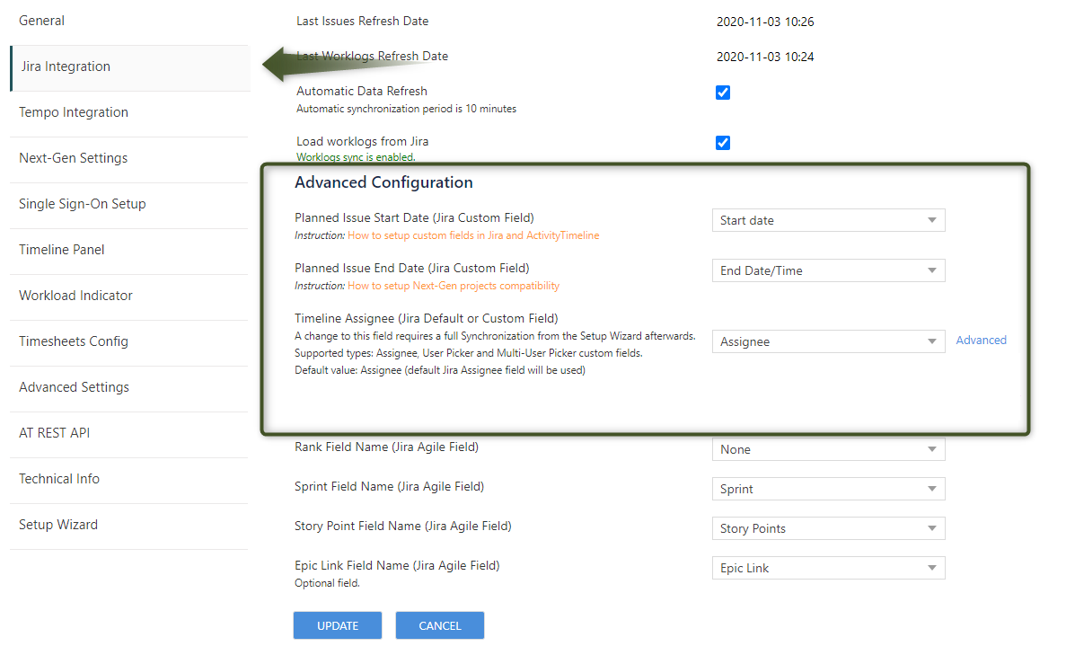 Jira Integration in ActivityTimeline