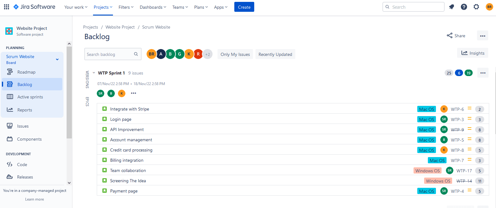Jira Backlog