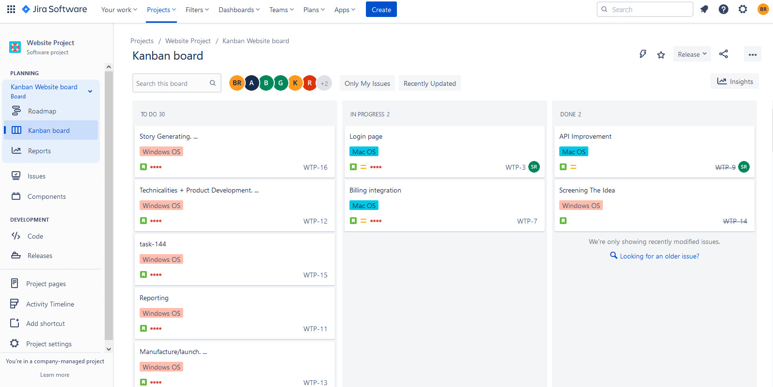 Kanban board