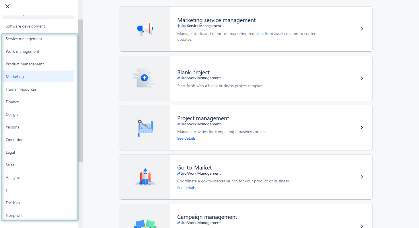Project Templates in Jira