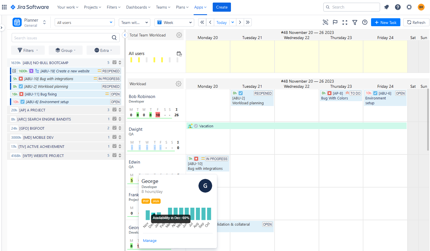 User and Team Timelines in ActivityTimeline