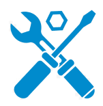 Icon of interlocking gears, symbolizing seamless manufacturing process optimization and industrial automation solutions for integrated factory systems.