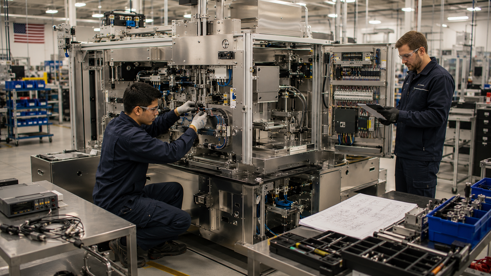 Semiconductor equipment manufacturing floor in the United States