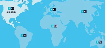 World map with location pins showing global distribution of coordinates