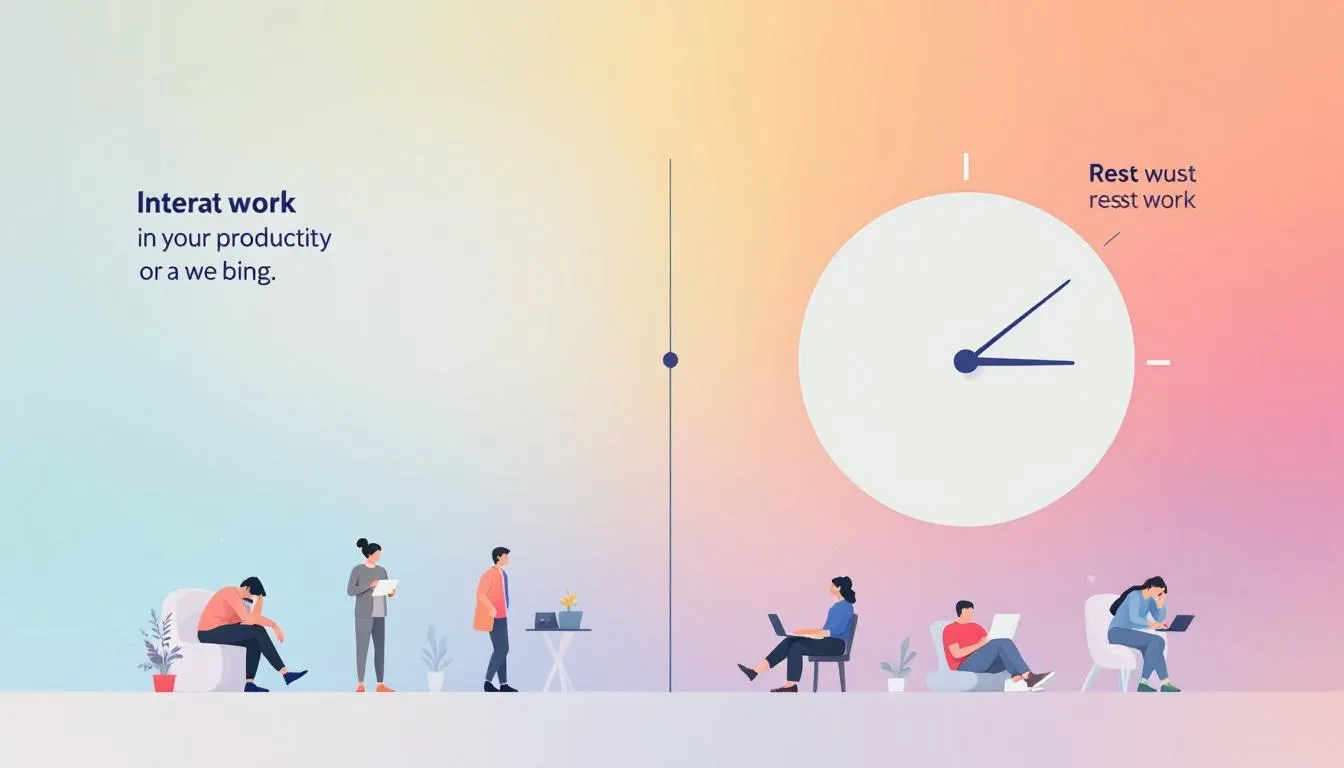 A clock showing the importance of taking regular breaks during work.