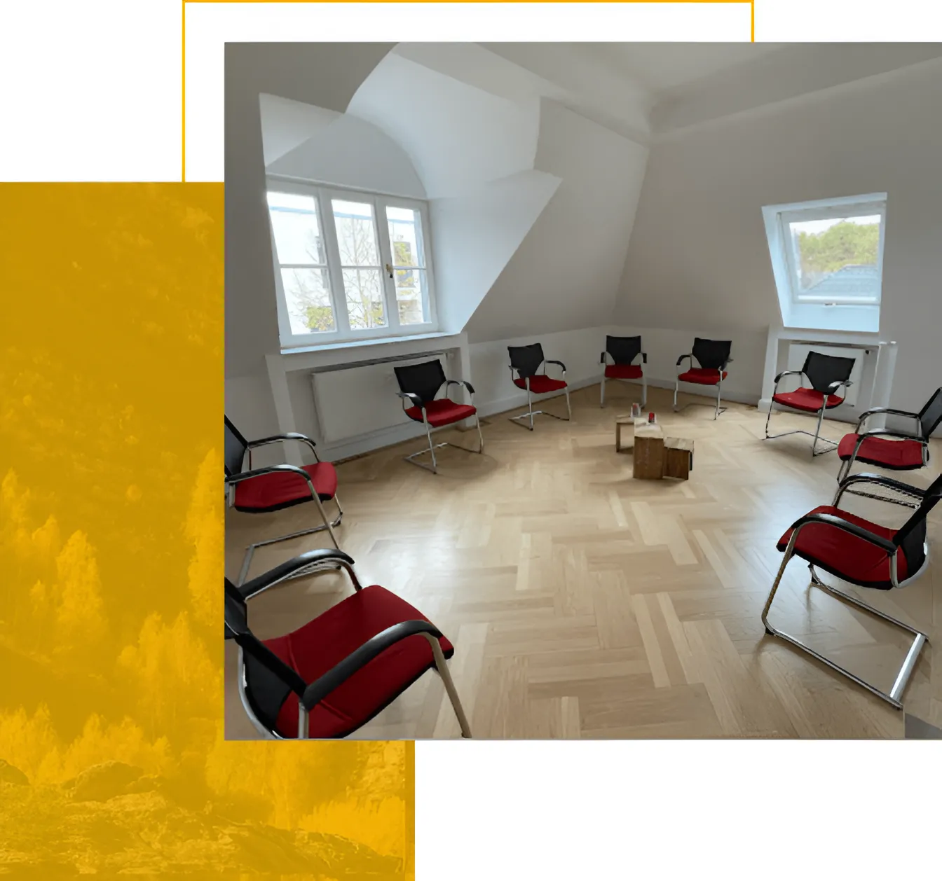 Gruppenraum der Praxis für Systemische Therapie in Düsseldorf Benrath