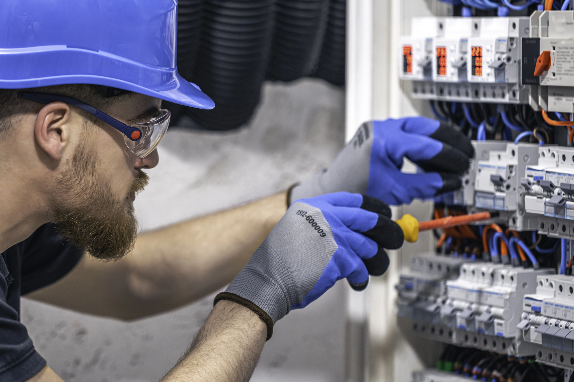 Gresham electrician installing electrical panel