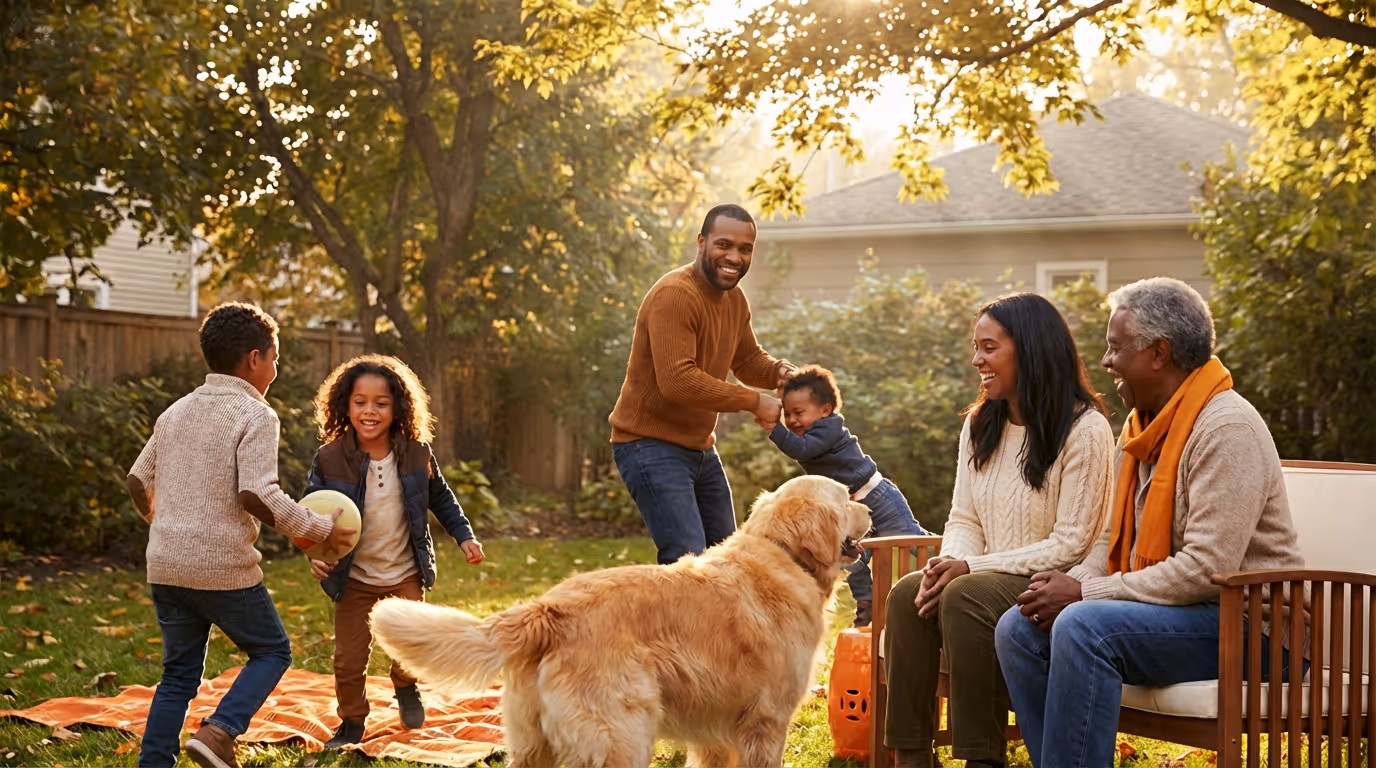 Family spending time together outdoors.