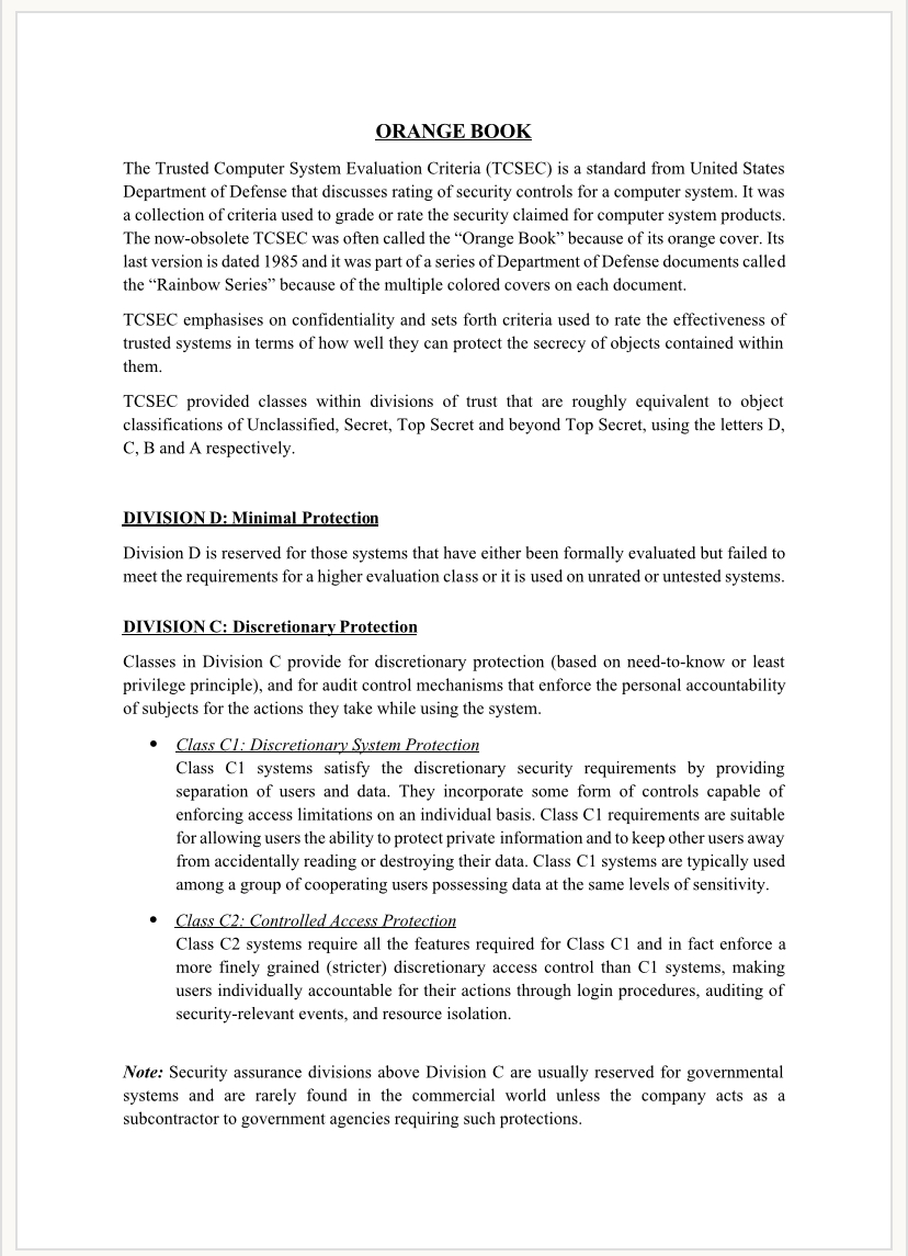 Das Orange Book von 1985 (Credit: script.com)