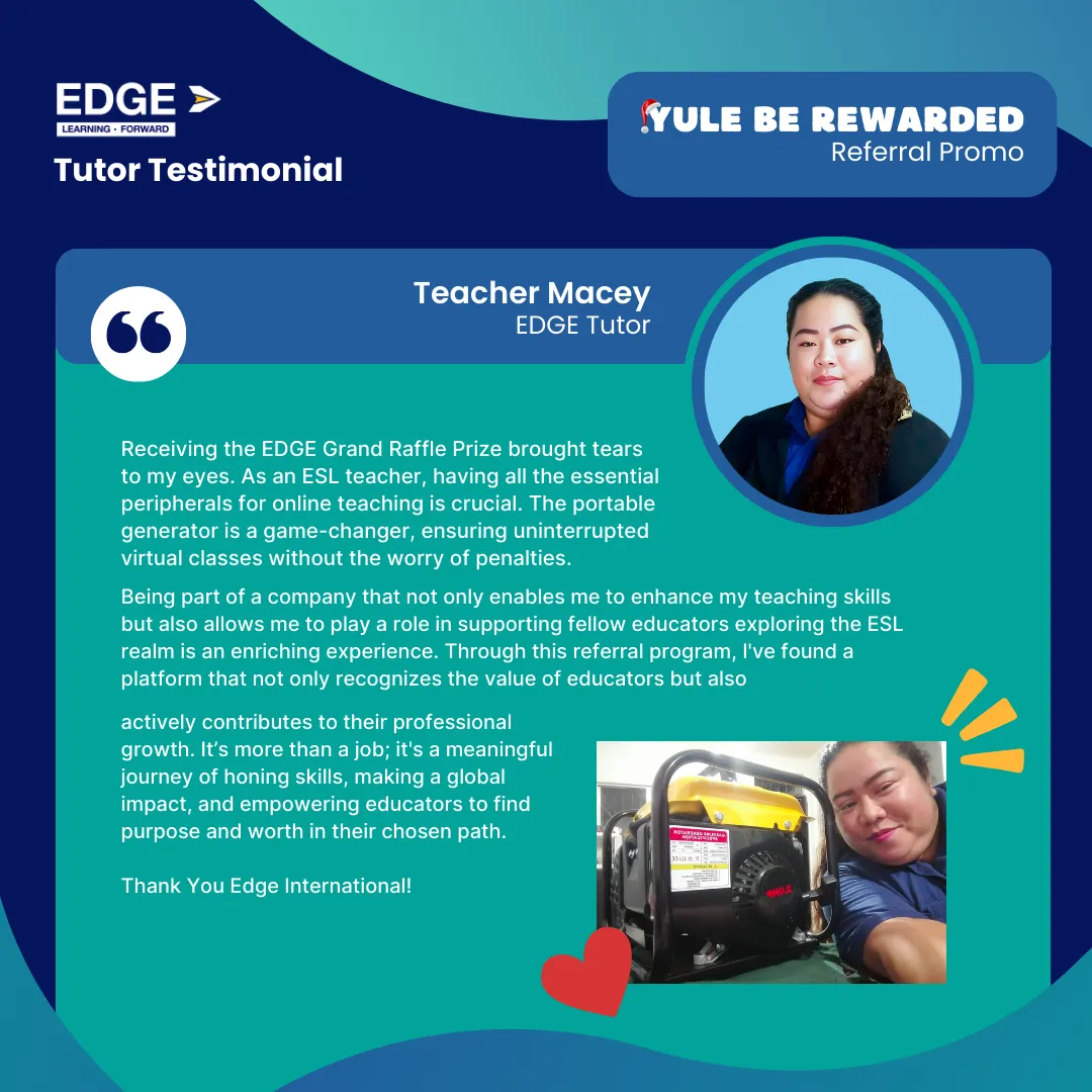 Teacher Community: Highlights from Referral Promos at EDGE Tutor!