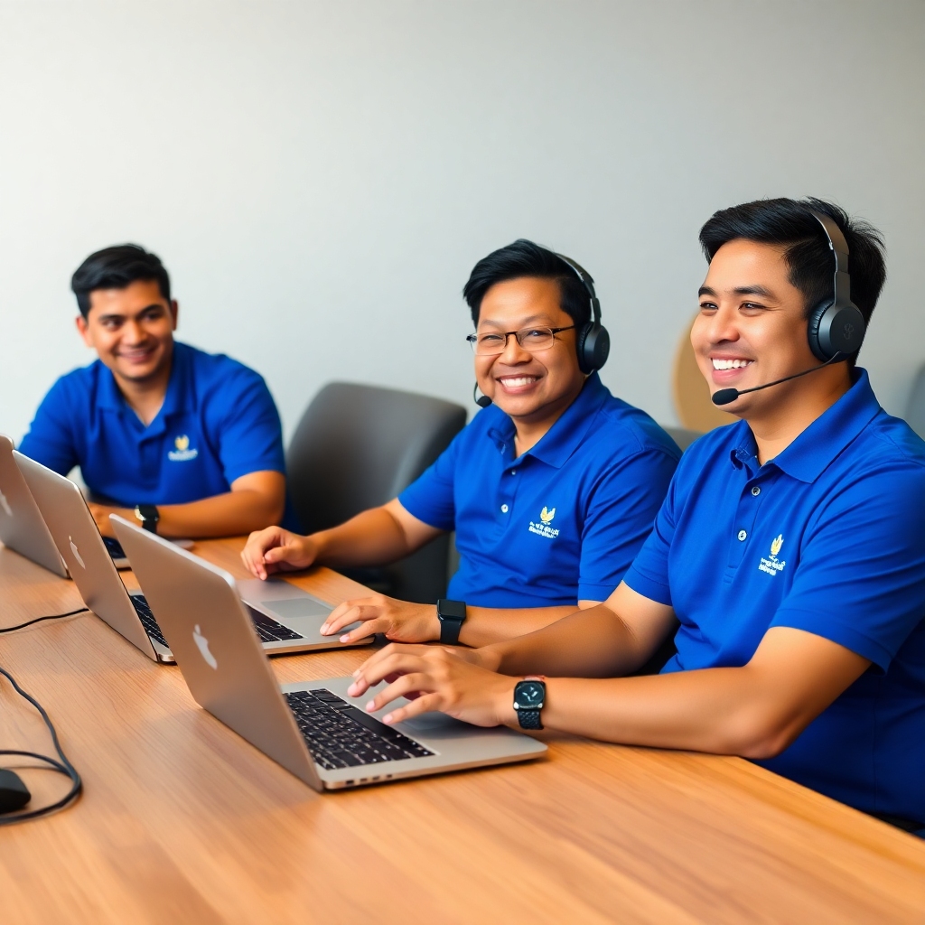 three-guys-smiling-wearing-headphones-blue-shirt-with-open-laptop-edge-tutor