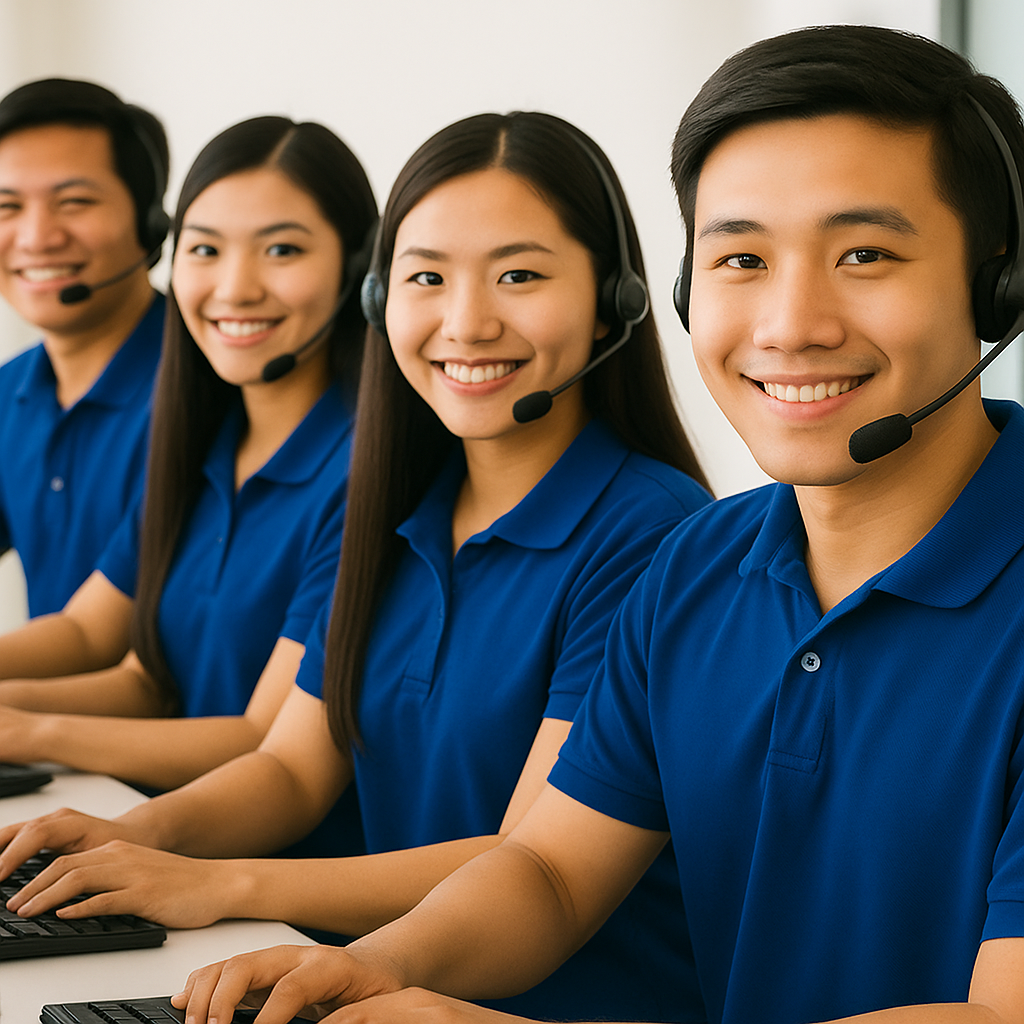 EDGE Tutor online teachers for Texas Students gathered together and smiling during a team session in the Philippines.