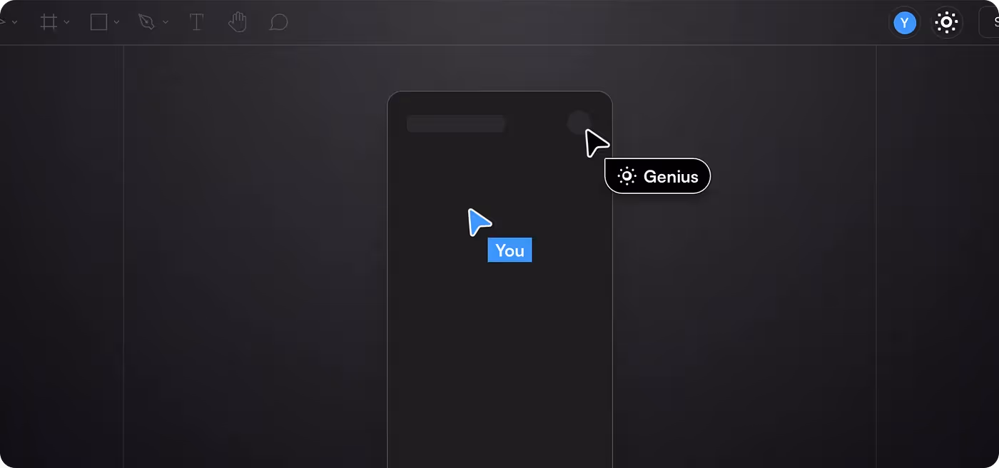 The UI for Genius by Diagram.