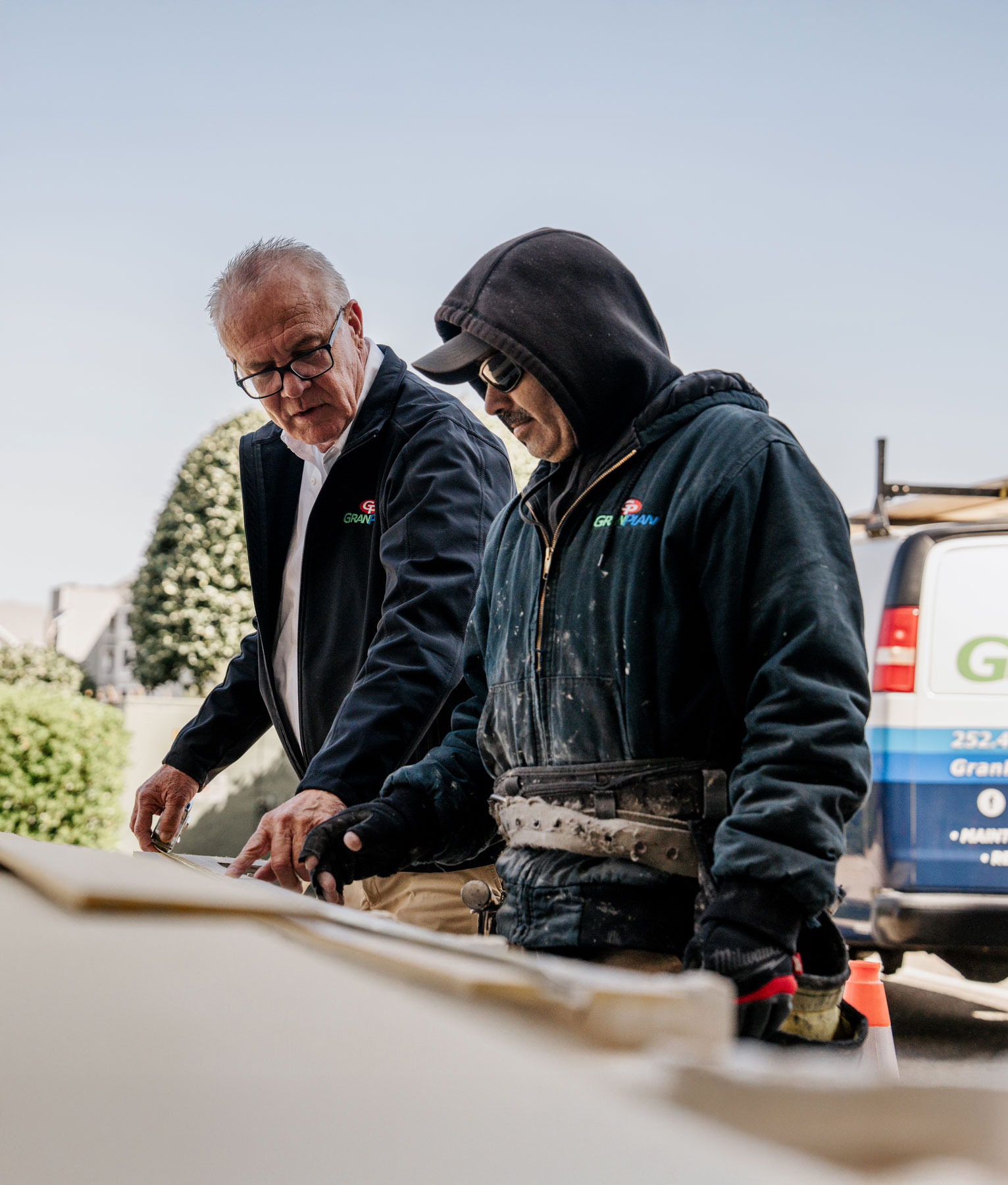 Glenn Paul and the GranPlan team on-site at a Renovation Project