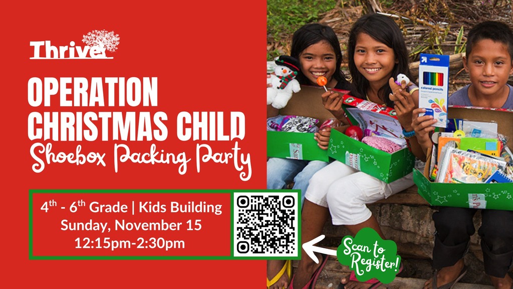Photo for Thrive OCC Shoebox Packing Party 
