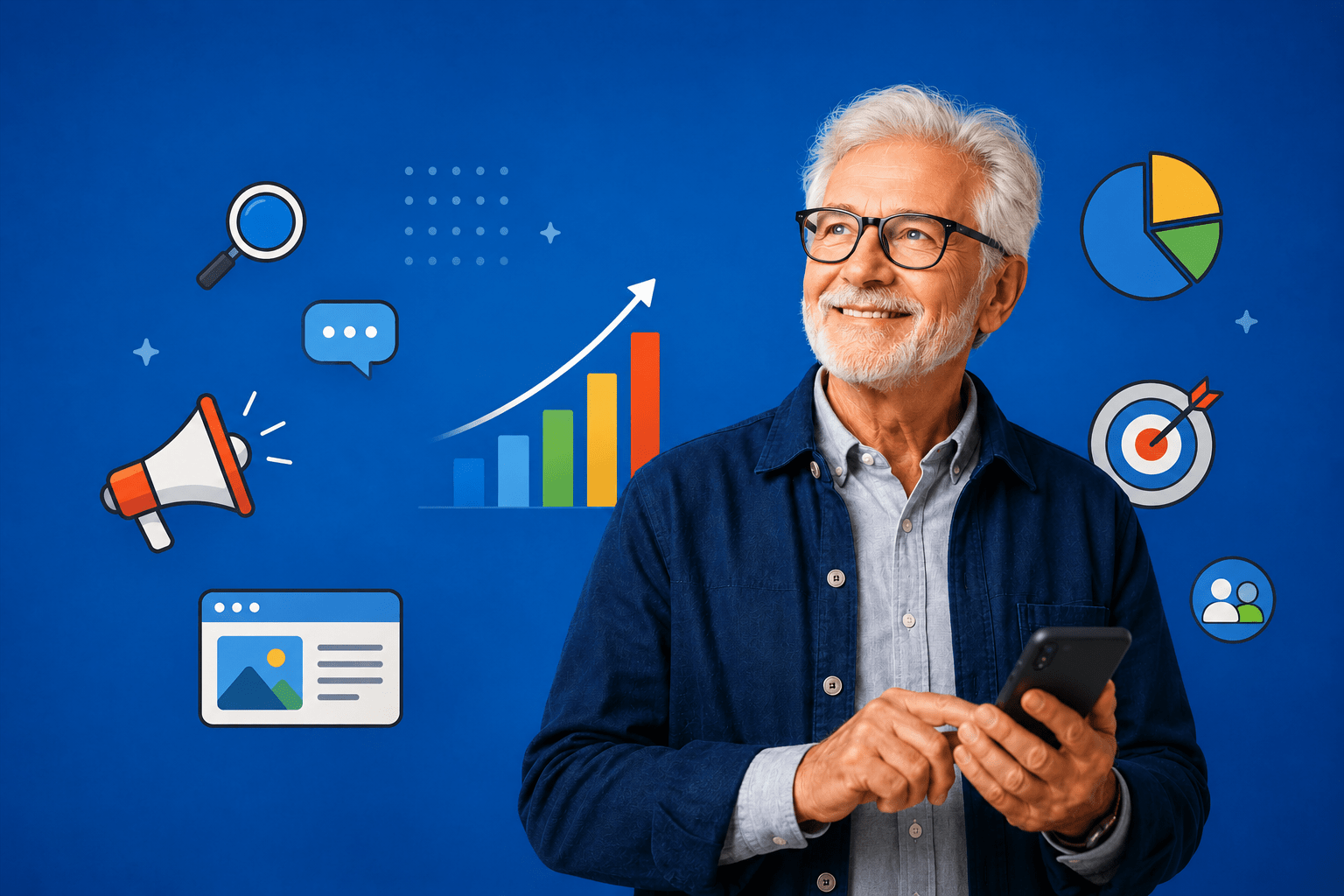 Senior seeing Google AI mode