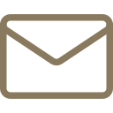 Simple brown envelope icon representing email or message.