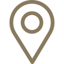 Location pin icon representing a map marker or geographic location.