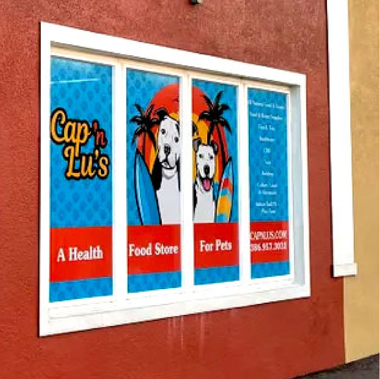Window Vinyl printed and installed by Castnet Media Printing & Design of New Smyrna Beach, FL