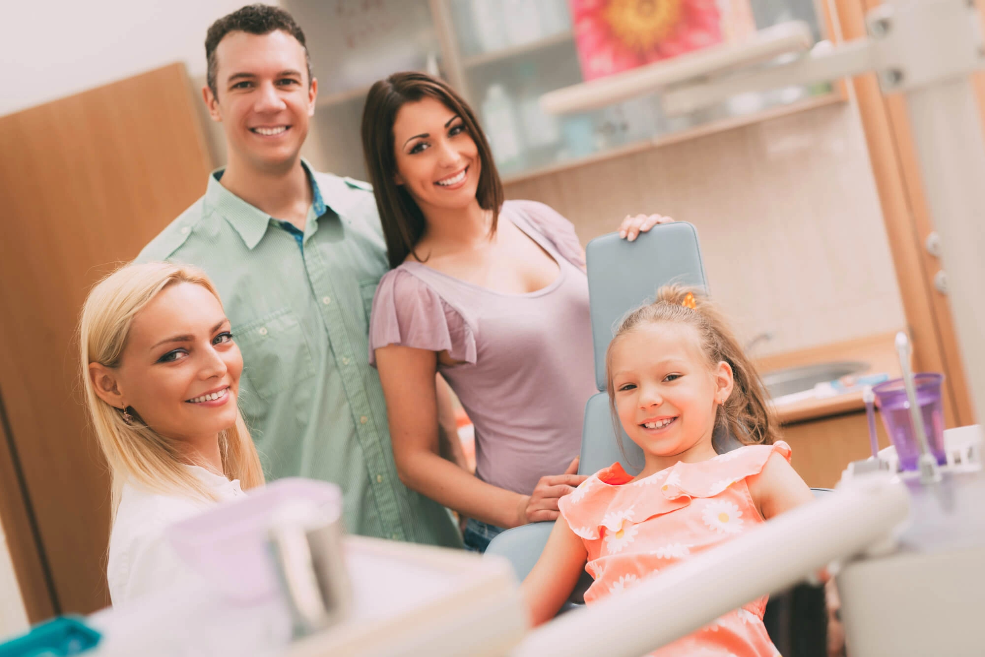 Smiling with family dentist 29501