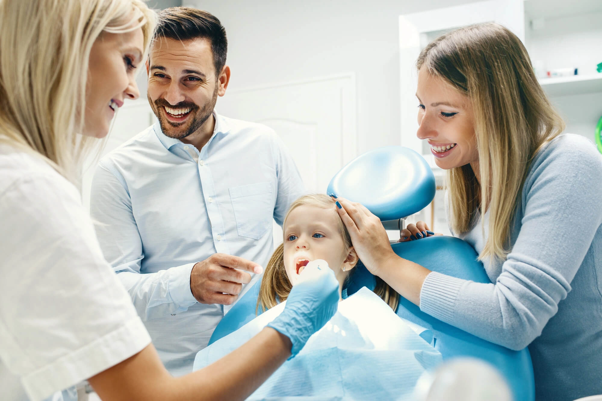 Family with family dentist 29501