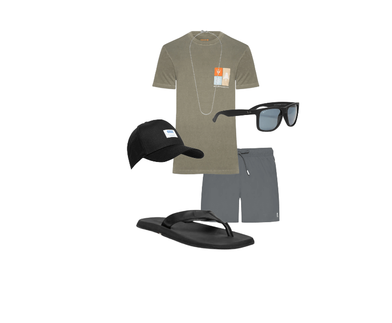 Boné Masculino Merk Preto Hugo ; Colar Masculino Corrente Aço Box 2mm Prateado Key Design ; Short Masculino Iconic Cinza Boss ; Sandália Masculina Couro Preto Osklen ; Camiseta Masculina Manga Curta Stone Snow Icon Verde Osklen ; Óculos Masculino Justin Classic Preto Ray-ban
