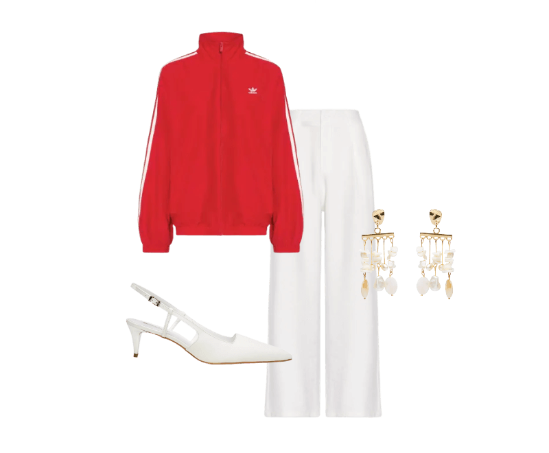 Brinco Feminino Madrepérolas Laguna Off White Dress To ; Calça Feminina Slim Com Pregas Off White Basiq ; Scarpin Bico Fino Em Couro Branco '2Essential