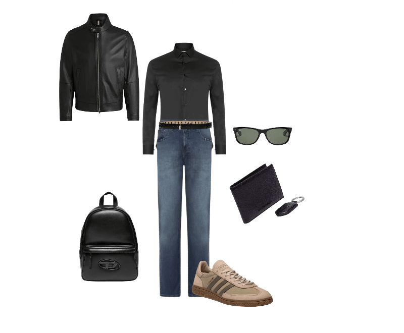 Tênis Masculino Handball Spezial Bege Adidas Originals ; Óculos De Sol Unissex New Wayfare Classic Preto Ray-ban ; Calça Masculina Jeans Skinny 5 Pockets Azul Calvin Klein Jeans ; Cinto Masculino Com Trançado Em Couro Legítimo Preto '2 Essential ; Jaqueta Masculina Regular De Couro H Mansell Preto Boss ; Mochila Masculina Holi D Preto Diesel ; Kit Presente Chaveiro E Carteira Preto Emporio Armani ; Camisa Masculina Social Manga Longa Tecnológico Premium Preto '2 Essential