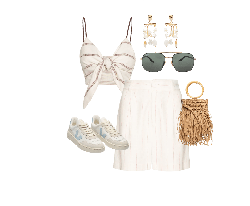 Look casual feminino para verão com shorts trendy