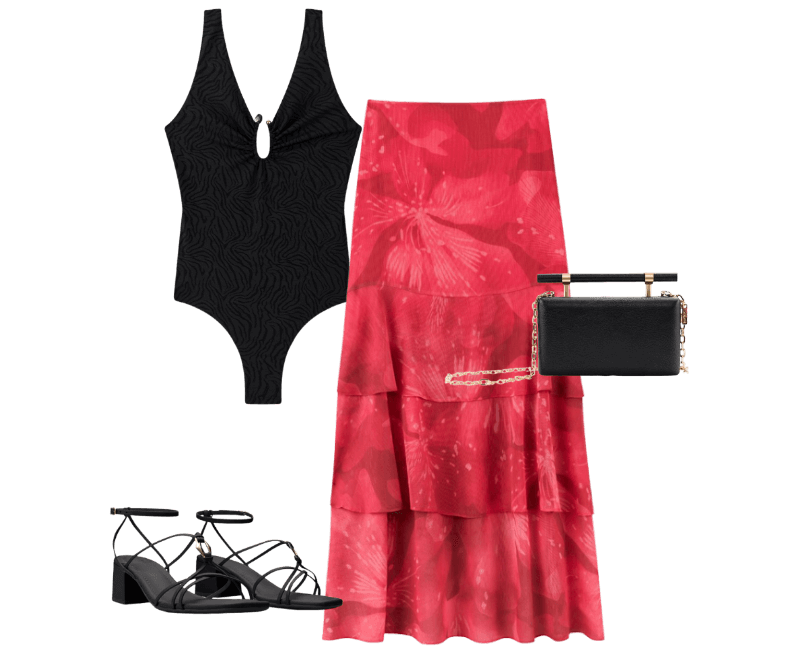 Look feminino de verão com body preto