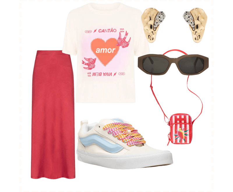 Bolsa Feminina Da Gema Listrado Silk Caju Vermelho Farm Etc ; Tênis Feminino Ua Knu Skool Bege Vans ; Camiseta Feminina Box Bordada Amor Bege Cantão ; Óculos De Sol Feminino Adulto Amsterdã Fendi Cinza Helena Bordon ; Brinco Feminino Gota Orgânica + Druza Metal Fixo Duo Ouro Mix Dourado D'santis Joias ; Saia Feminina Longa Evasê Vermelho '2Essential