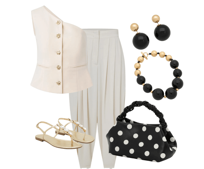 Look elegante de verão com alfaiataria clara