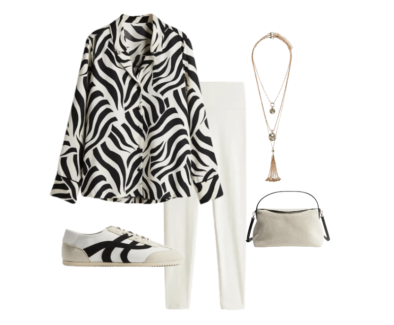 Look casual chic para o dia com estampa zebra