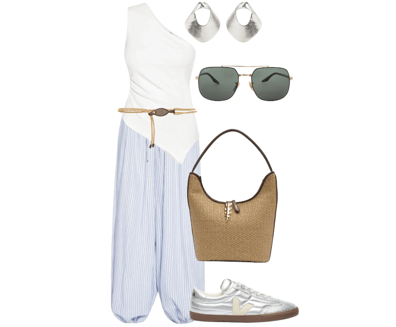 Look casual para verão com body assimétrico