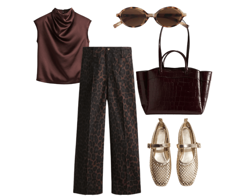 Look feminino outono com calça estampada