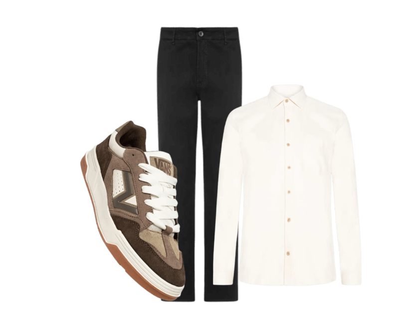 Look casual masculino com camisa branca
