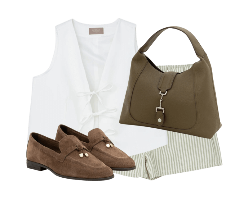 Look casual chic para verão com colete branco