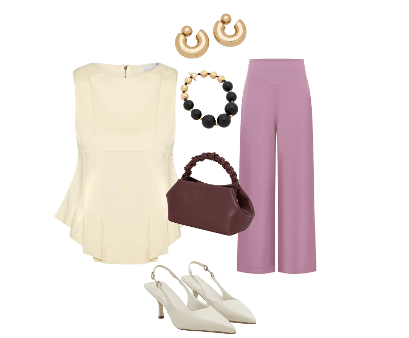 Look elegante de verão com blusa péplum